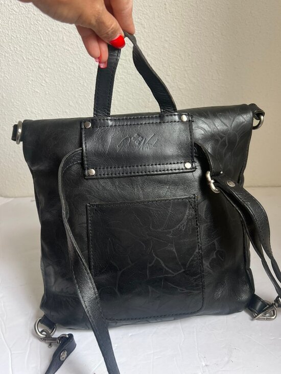 PATRICIA NASH LUZILLE CONVERTIBLE LEATHER BACKPACK TOOLED main image 10